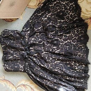 Neiman Marcus and Robert Rodriguez  collab STRAPLESS LACE COCKTAIL DRESS